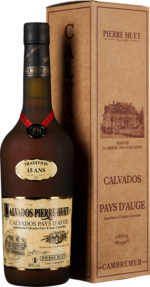 Pierre Huet Calvados Tradition 15 Ans 0,7 Liter im Geschenkkarton