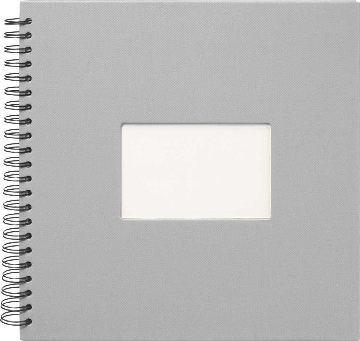 Fotoalbum Profi 30x30 cm, Grau mit weißen Innenseiten, 1 St