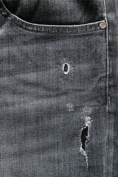 7 for all mankind, Jeans, Tapered Fit, Baumwoll-Stretch, grau