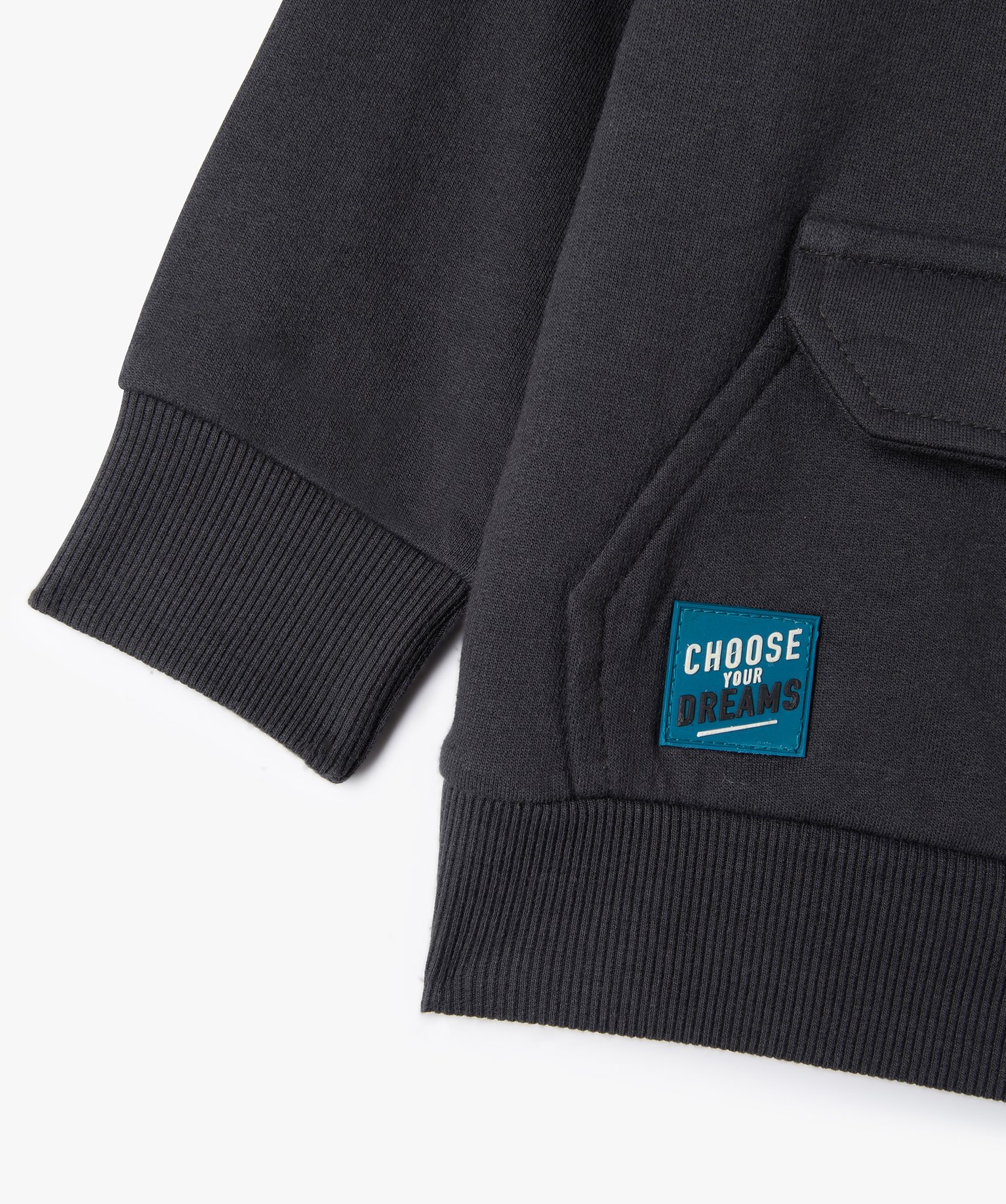 Sweat bébé Garçon mixte en molleton doux avec poche fanta... gris fonce | GEMO
