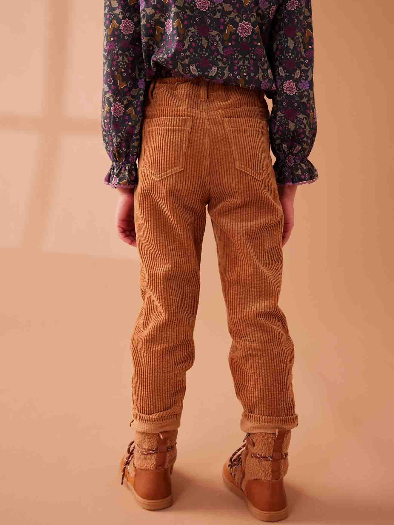Vertbaudet Mädchen Mom-Fit-Cordhose, Hüftweite SLIM - camel
