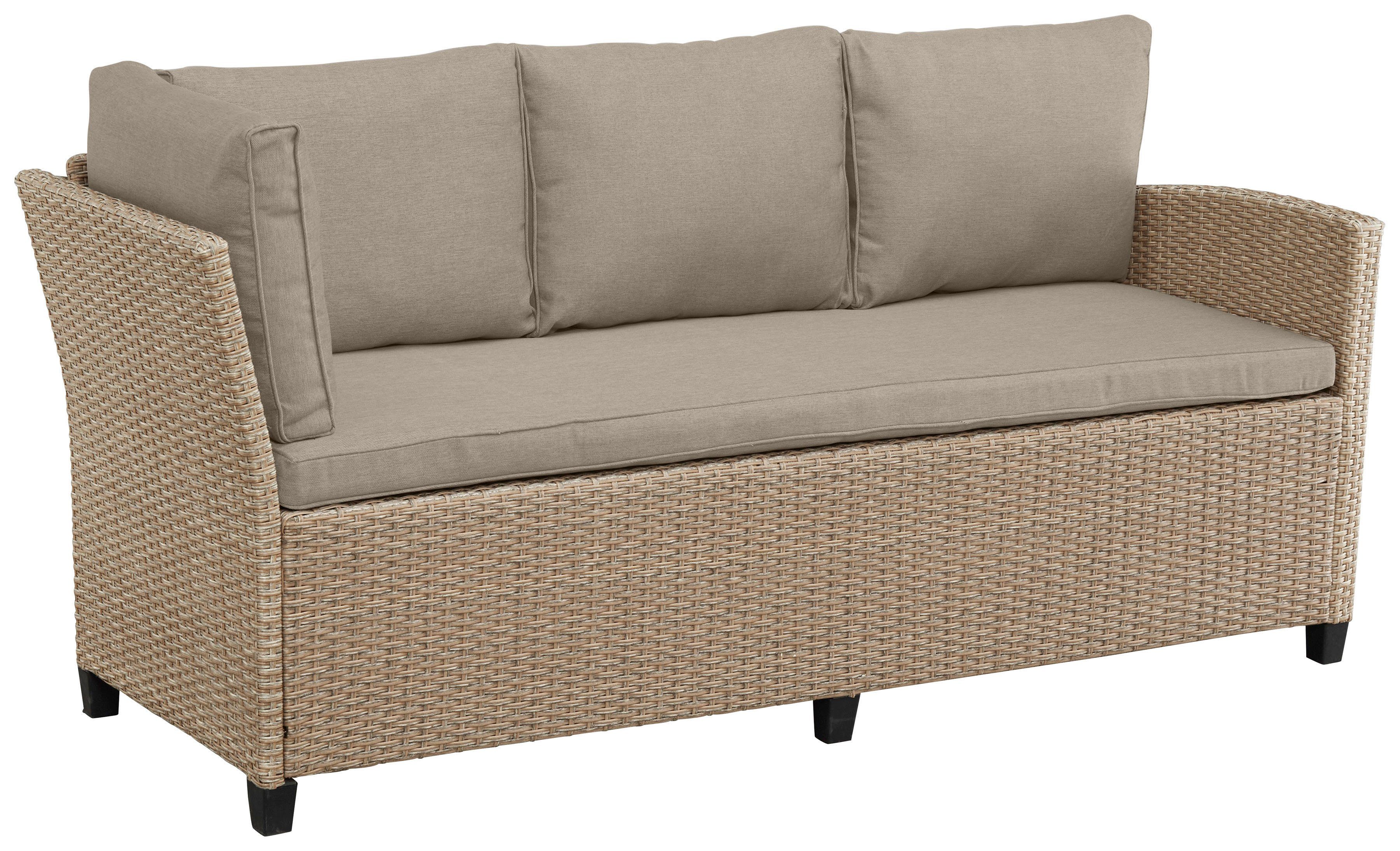 KONIFERA Gartenlounge-Set Rotterdam, (20-tlg), 3 Sofas, 2 Hocker, Tisch 120x82 cm, Polyrattan
