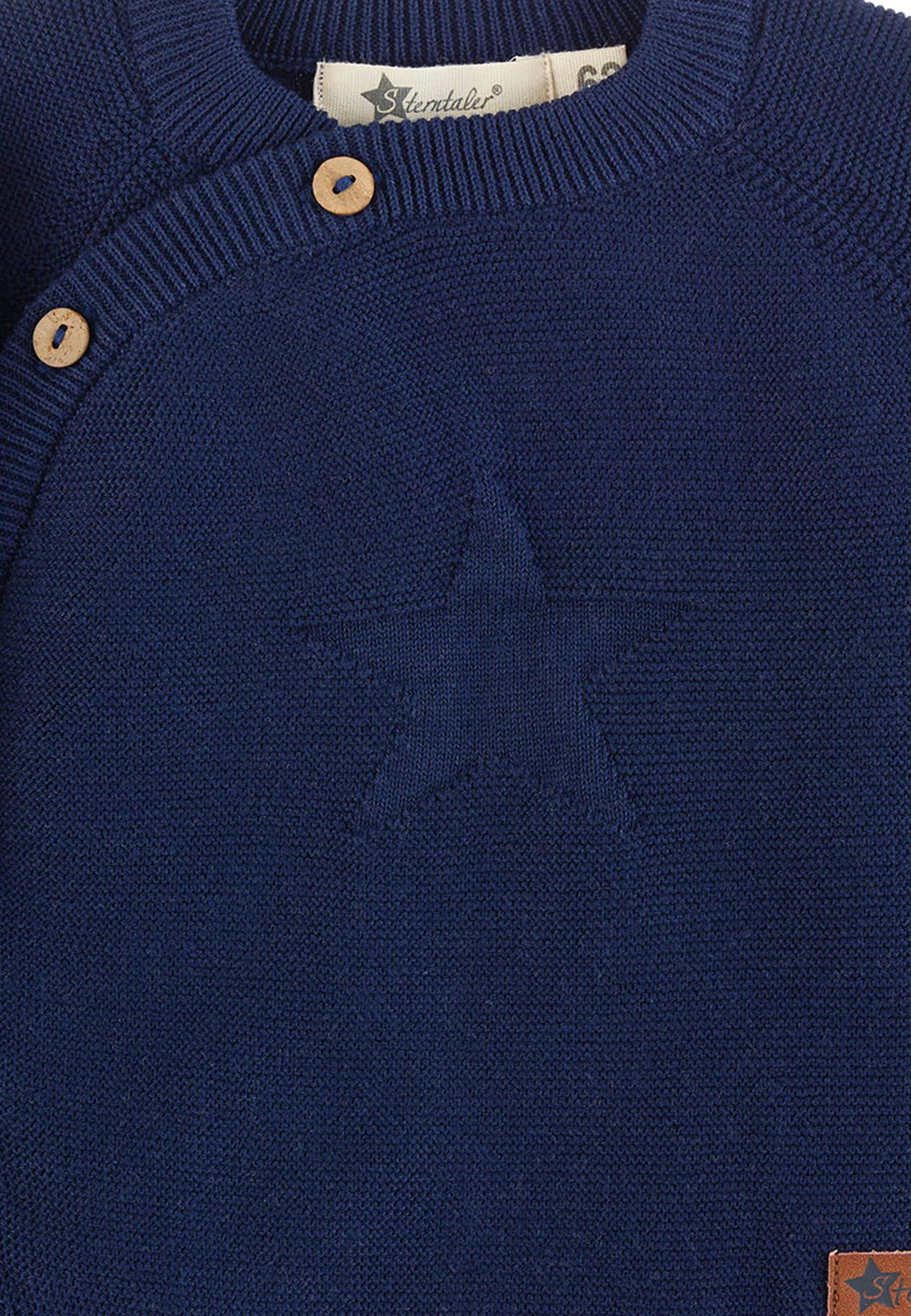 GOTS Strick-Jacke uni in Grün, Marine oder Grau