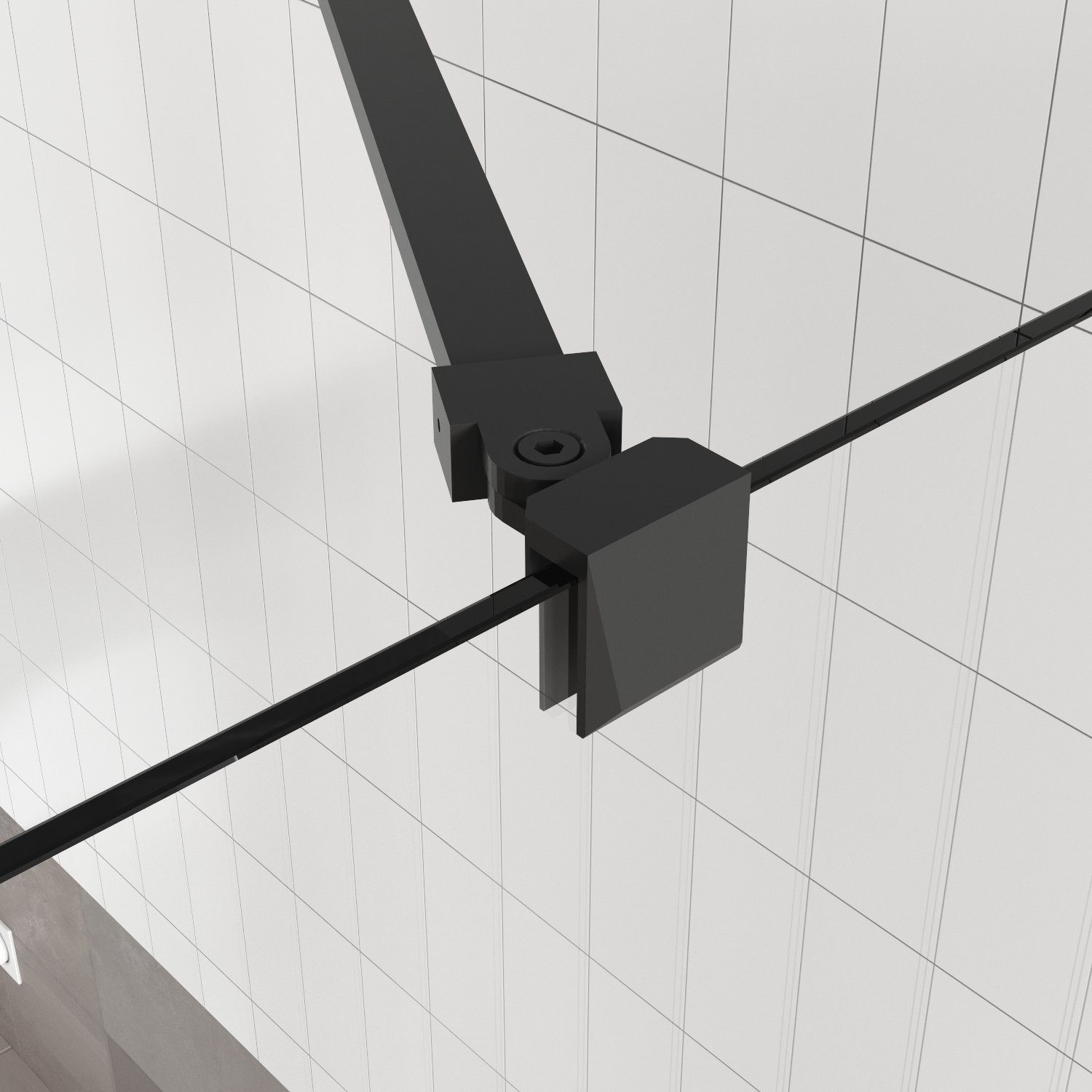 SONNI Badewannenaufsatz Badewannenfaltwand 2-teilig Faltbar, Schwarz, Breite 120cm NANO, Einscheibensicherheitsglas mit Nano Beschichtung, für Badezimmer, faltbar, Badewannenfaltwand, ohne/mit Seitenwand