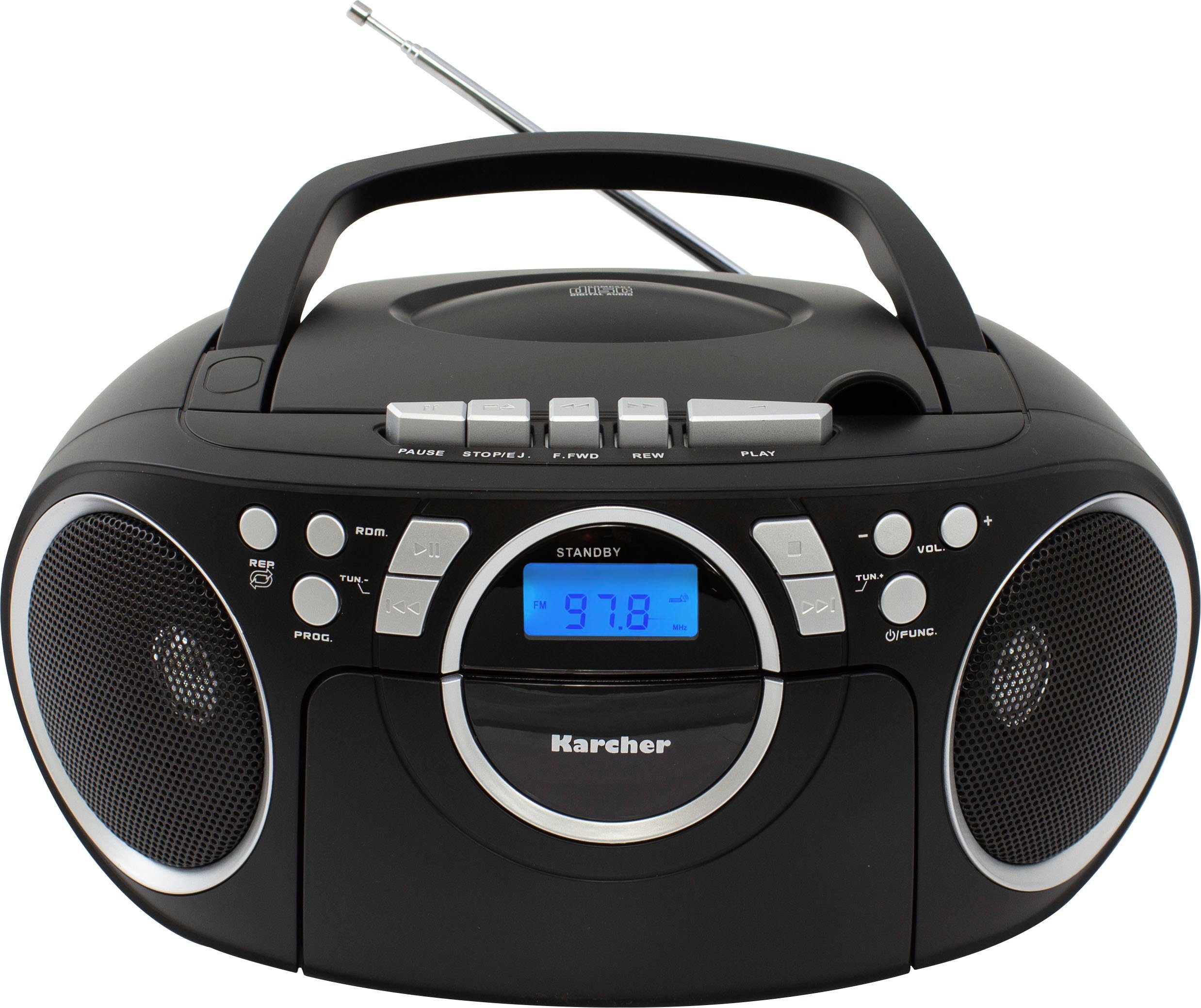 Karcher RR 5042-B Boombox (FM-Tuner, UKW mit RDS, 3 W)