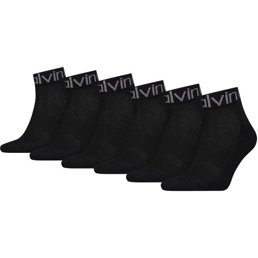 Calvin Klein Socken CK Men Quarter Logo Welt Drake 6P ECOM 6er Pack