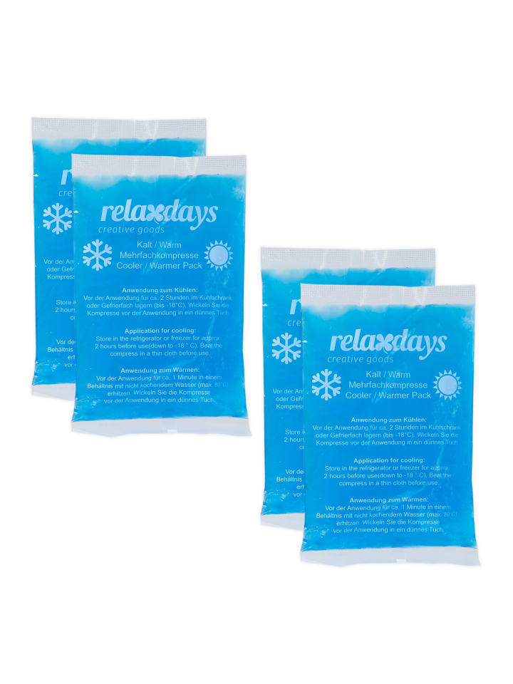 relaxdays 4 x Kühlpad in Blau günstig kaufen onesize