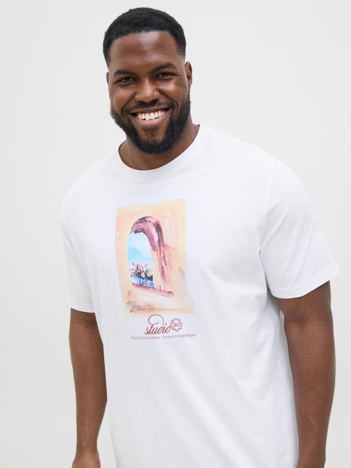 JACK & JONES PLUS T-shirt in Bright White günstig kaufen