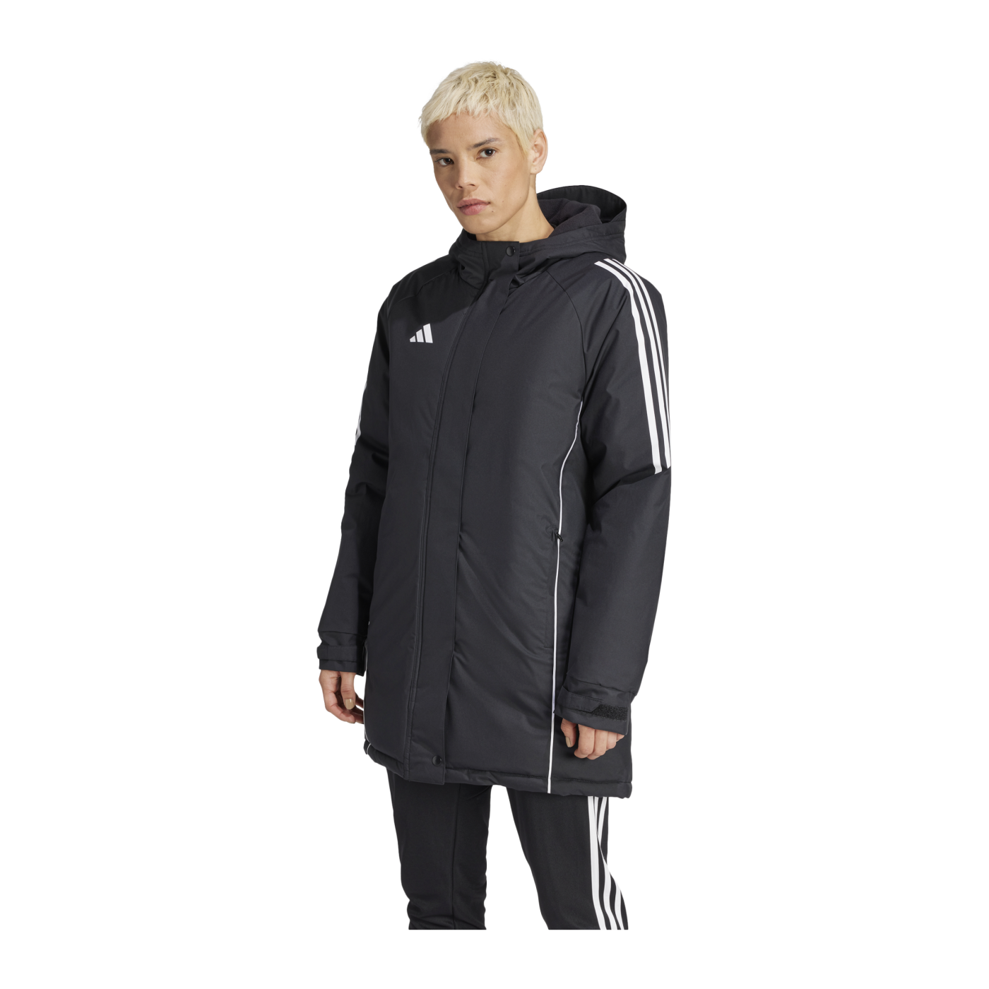 adidas Tiro 24 Kapuzenjacke Damen Schwarz