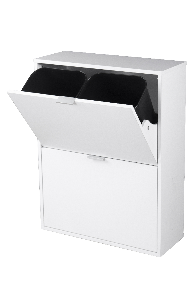 Happy Home Happy Home Mülleimerschrank mit 4 Abfalleimer weiß