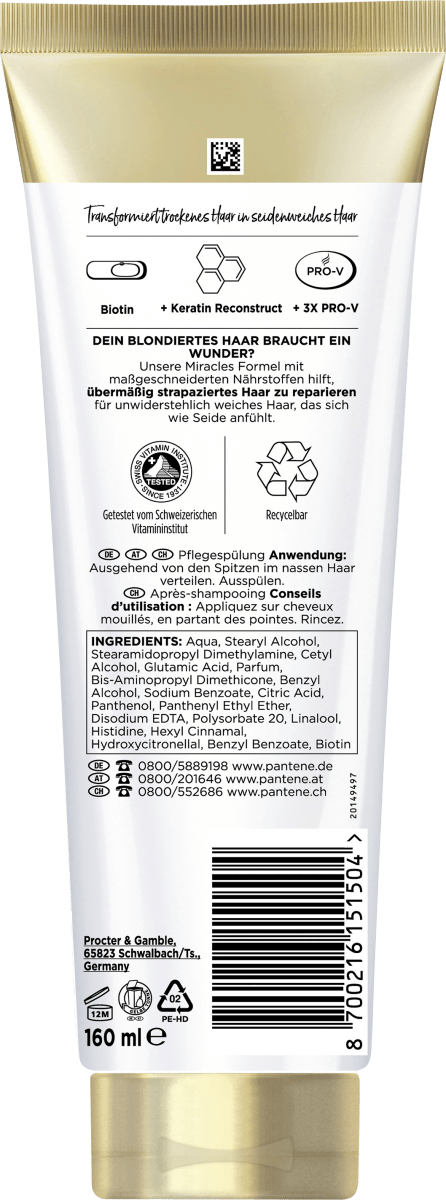 Conditioner miracles Silky & Glowing, 160 ml