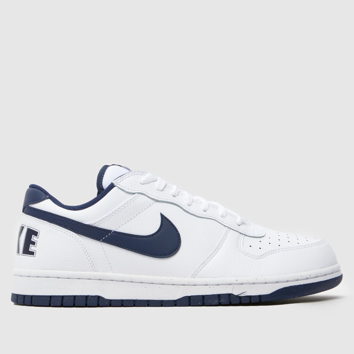 Nike – stora låga sneakers i vitt och marinblått