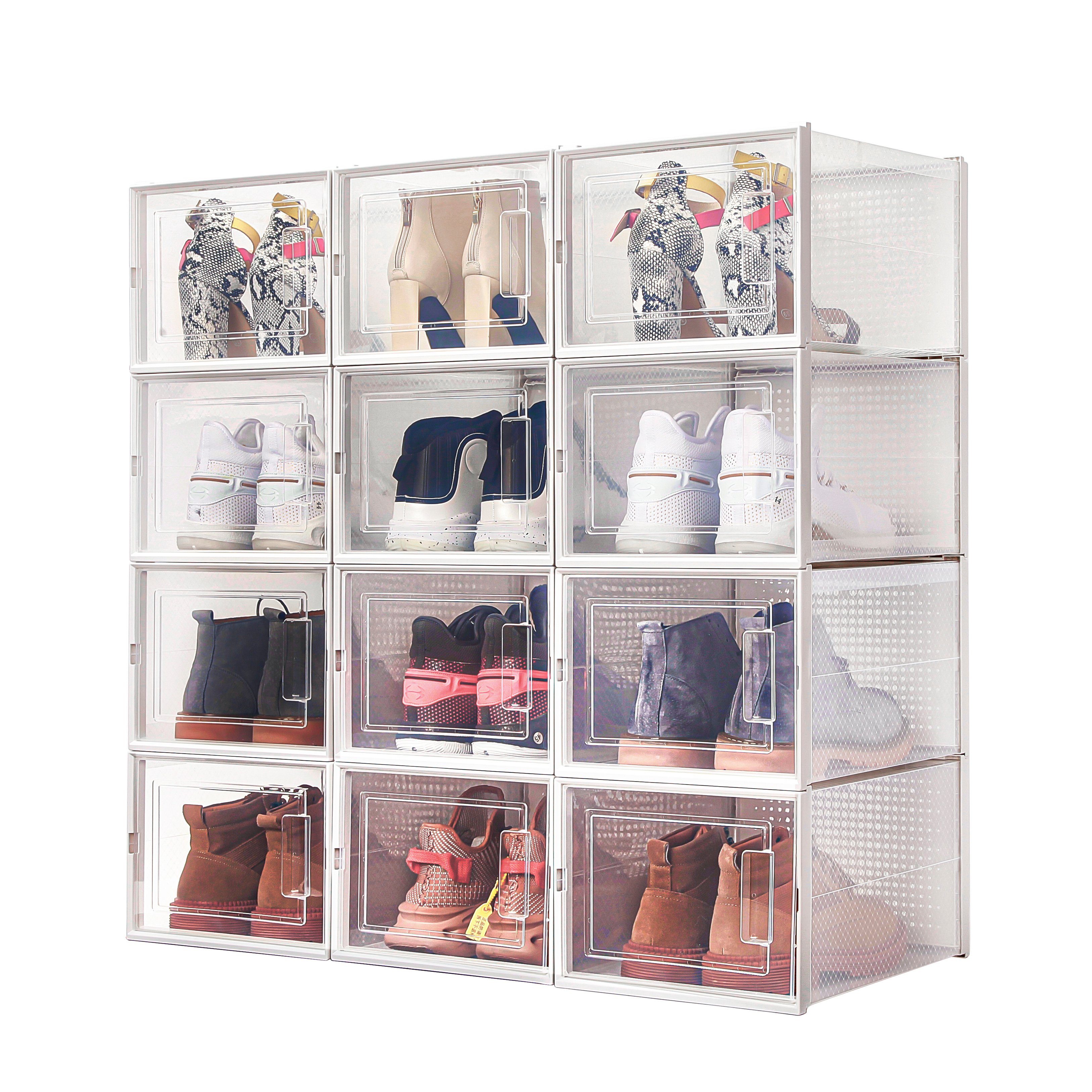 Meerveil Schuhbox Stapelbares Schuhregal (12 St), 32 x 27,5 x 20 cm