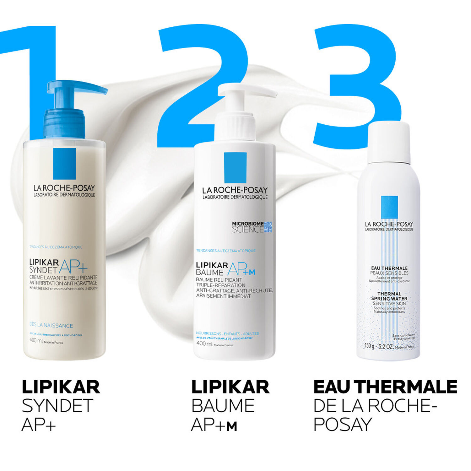 la roche-posay Lipikar Syndet AP+ Crème Lavante Relipidante, Anti-Irritations