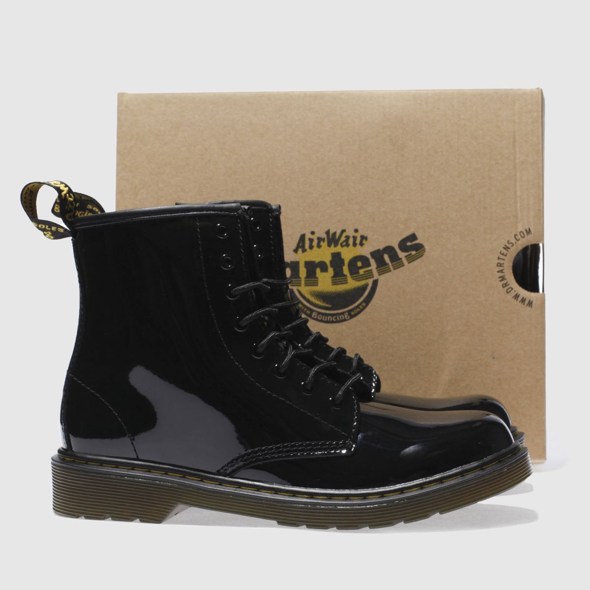 Dr Martens svarta 1460 flickstövlar för ungdomar