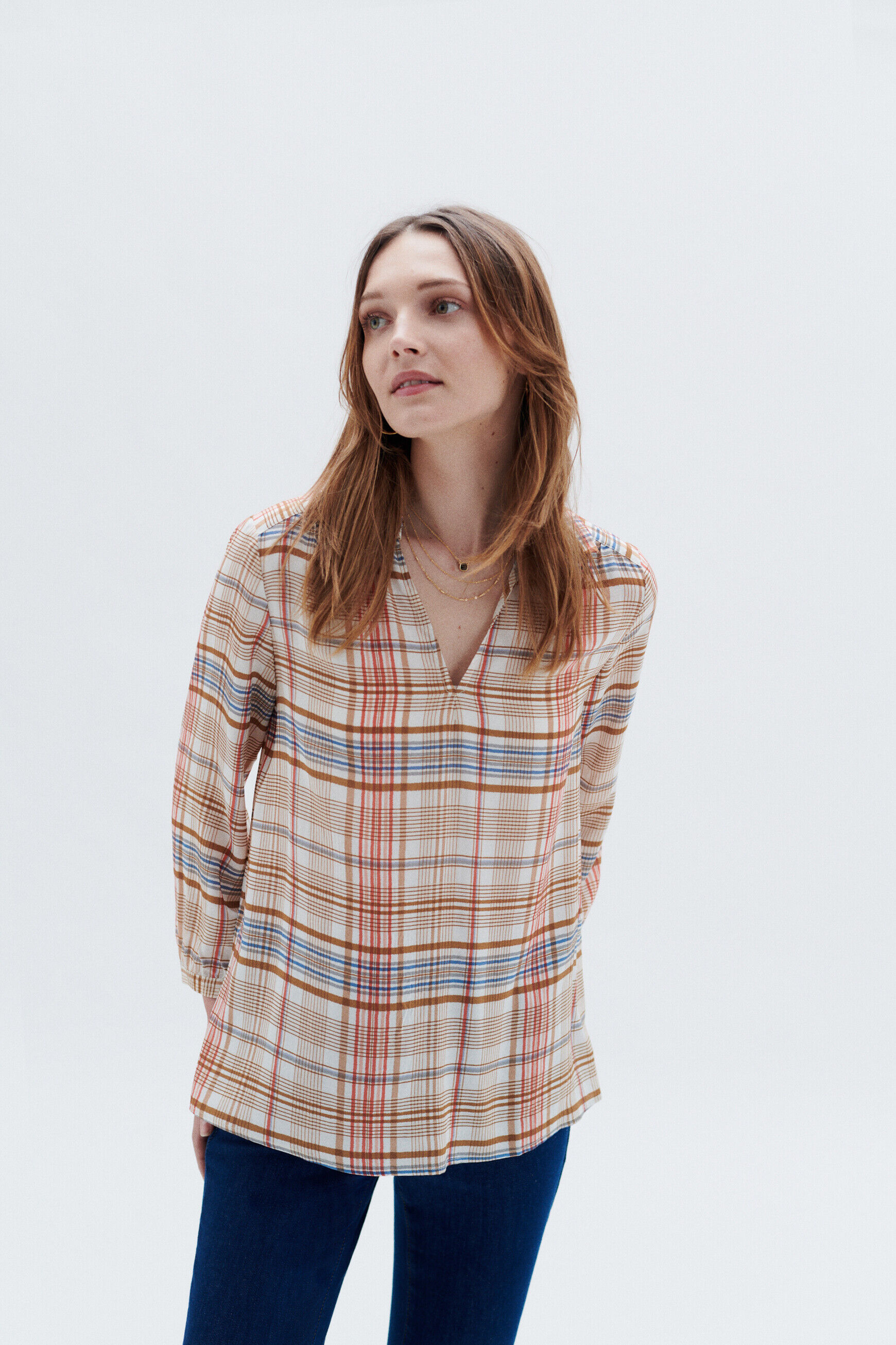 Chemise cmarta camel femme