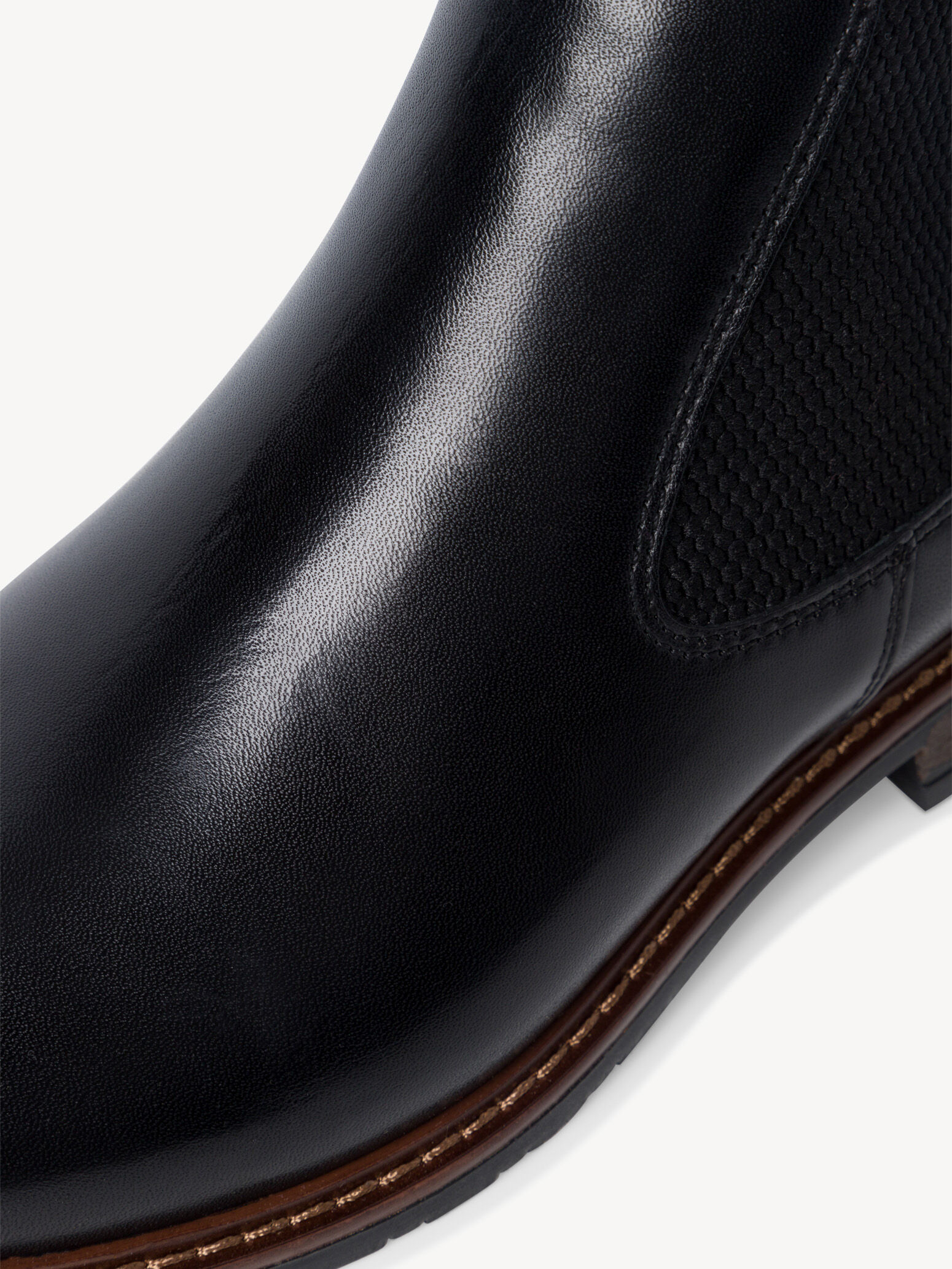 Bottine Chelsea en cuir - noir