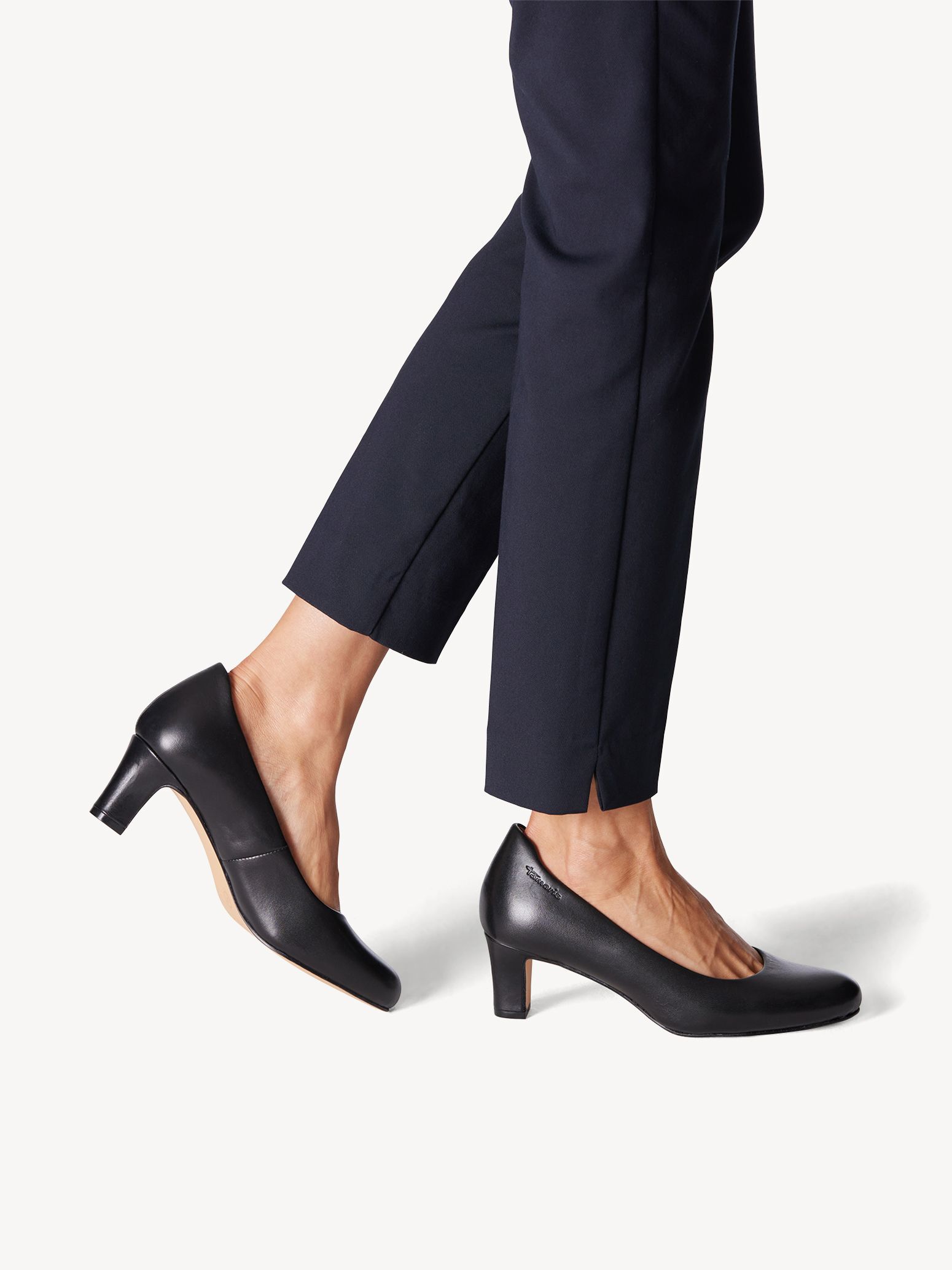Escarpin en cuir - noir