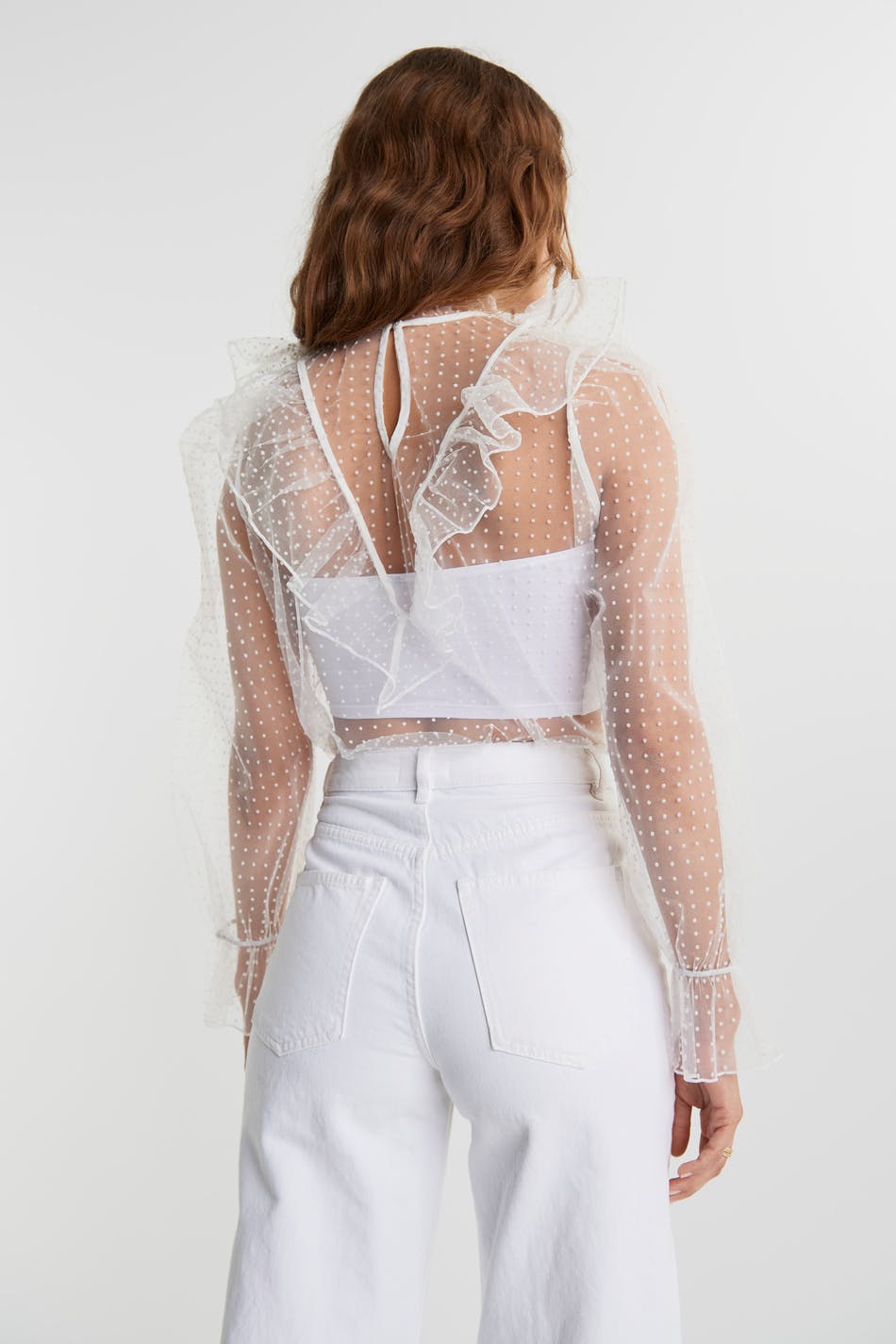 Fiona dot mesh top