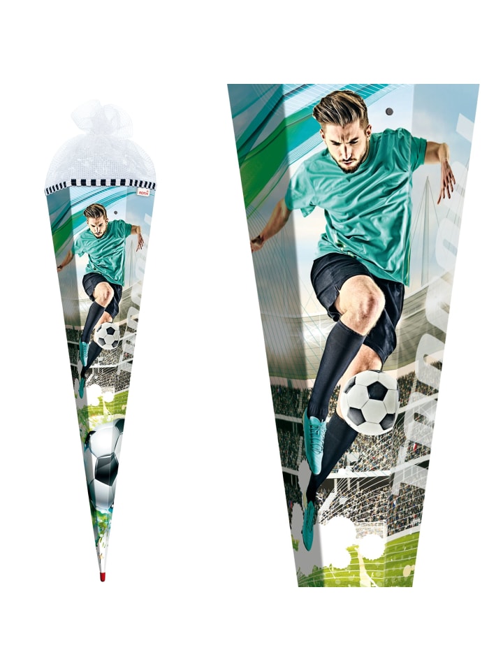 ROTH Schultüte groß Fußballstar 85 cm, Sound Netzverschluss in Bunt günstig kaufen onesize