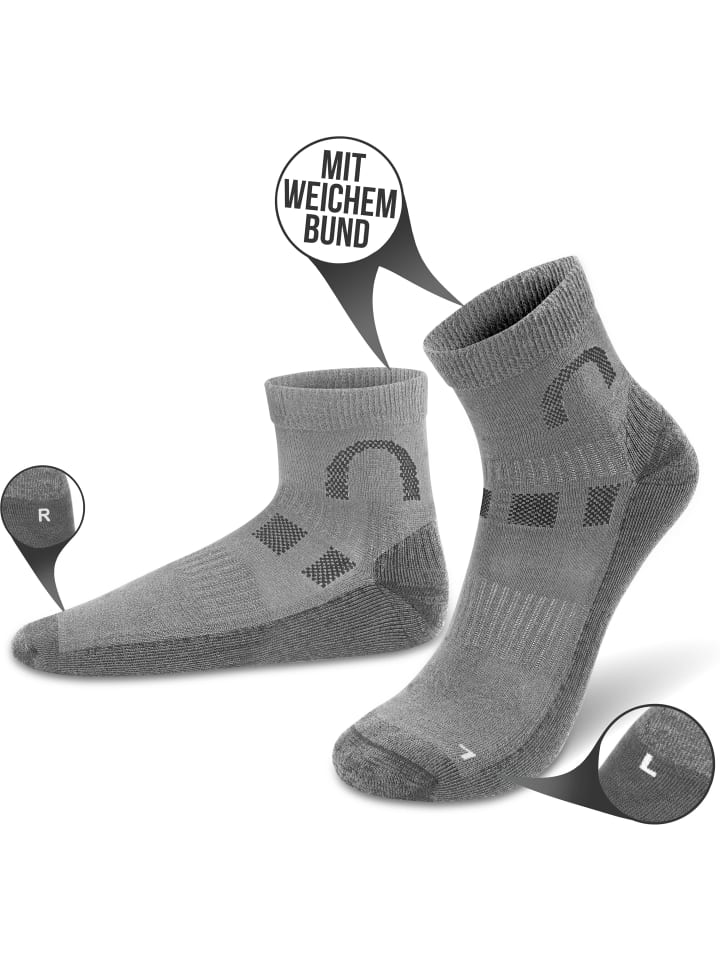 normani 2 Paar Merino-Kurzschaftsocken Lismore in Grau günstig kaufen