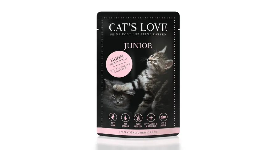 CAT'S LOVE  Katzennassfutter Junior Huhn 85 g
