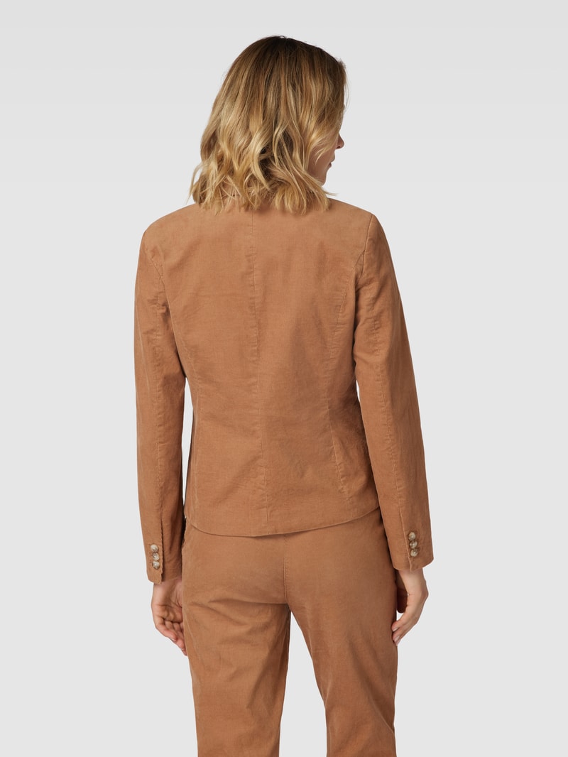 Blazer aus Cord mit Eingrifftaschen in camel