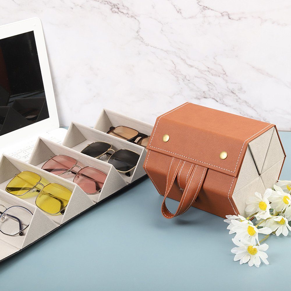 Devenirriche Brillenetui Brillenorganizer Brillenaufbewahrung, Sonnenbrillen Brillenbox