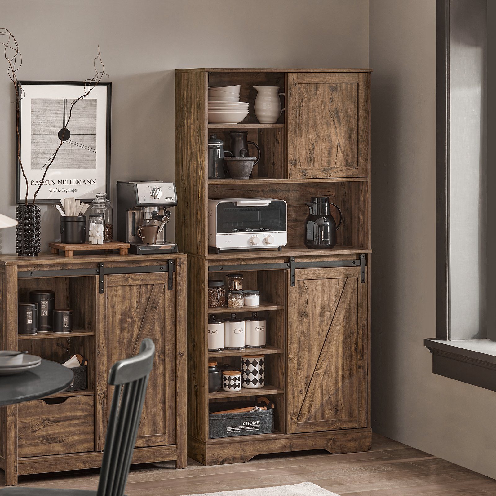 SoBuy Buffet FSB83 Sideboard Kommode Küchenschrank Flurschrank Hochschrank