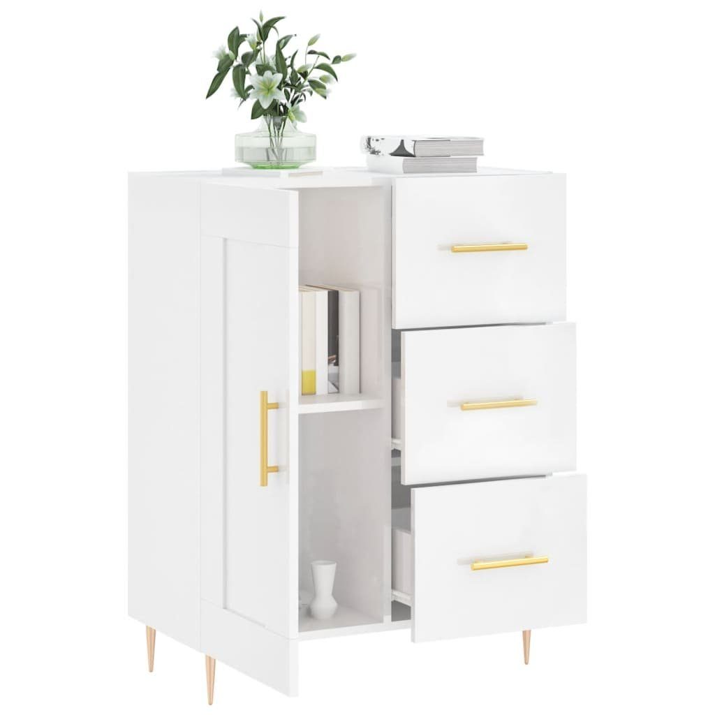 vidaXL Sideboard Sideboard Hochglanz-Weiß 69,5x34x90 cm Holzwerkstoff (1 St)