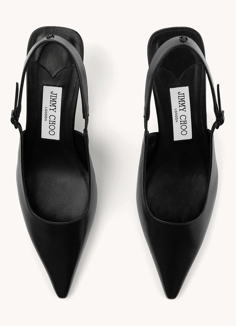 Jimmy Choo  Amel 50 slingback van lamsleer