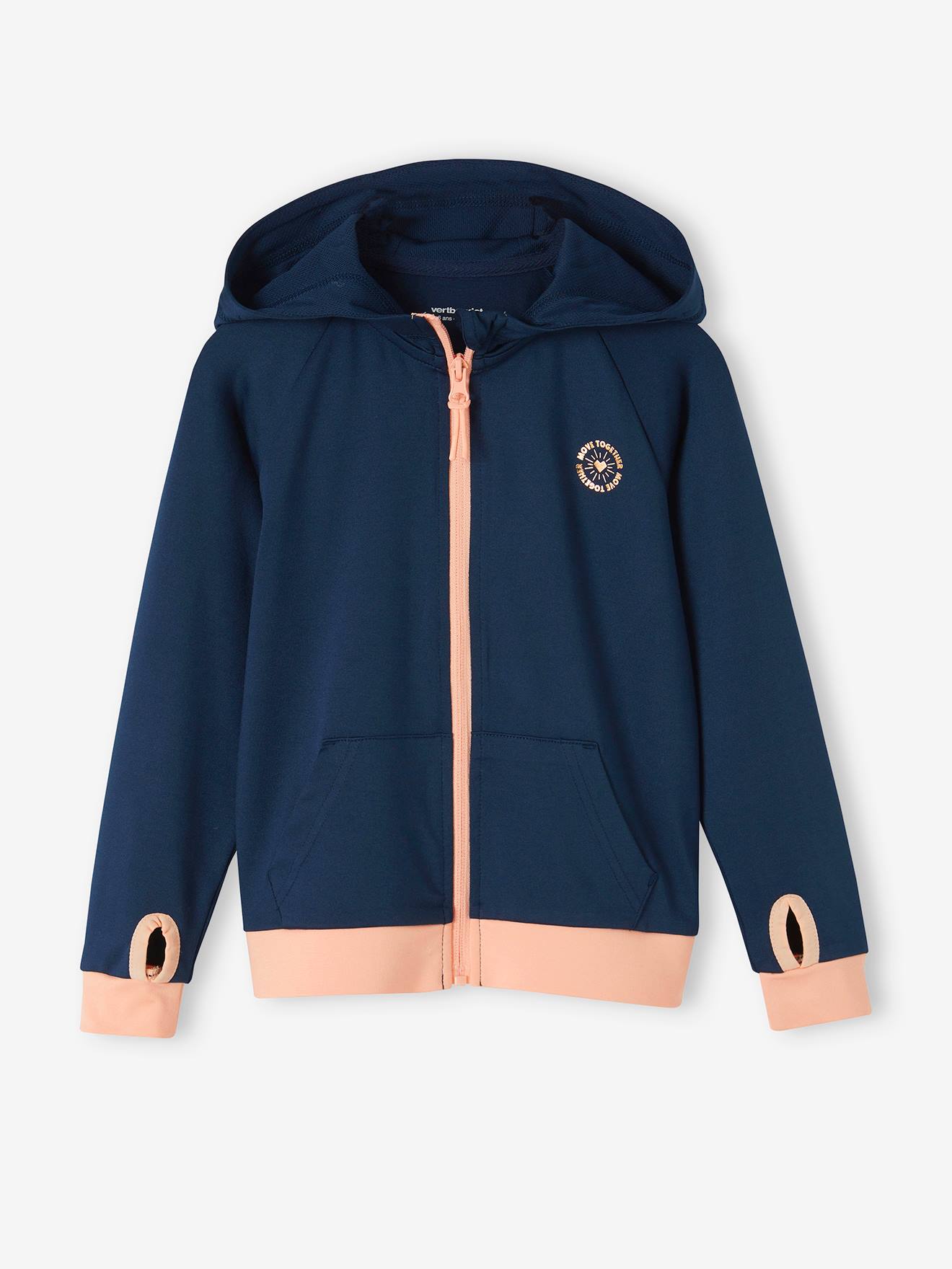 Vertbaudet Mädchen Sport-Set: Sweatjacke & Leggings - pfirsich