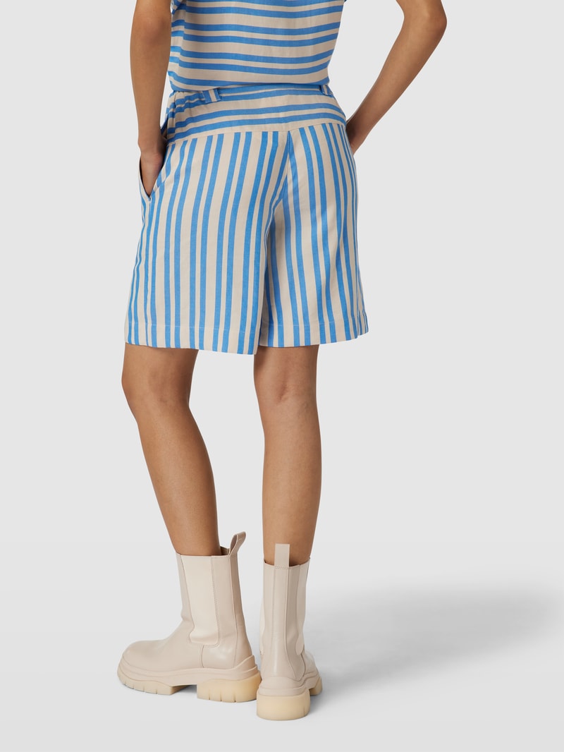 Bermudas mit Streifenmuster in ecru