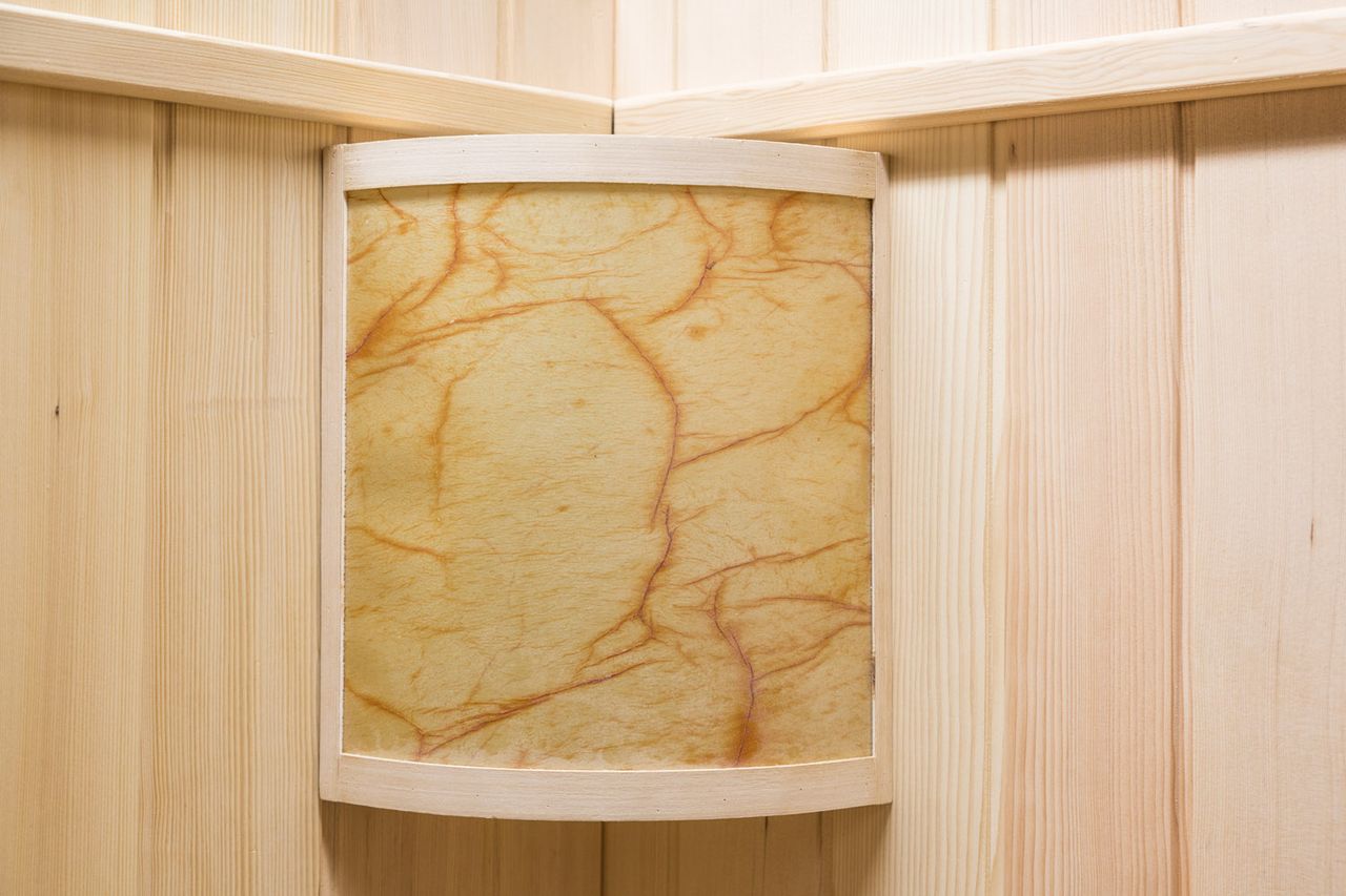 PureHaven Infrarotsauna 120x160x200 cm für 4 Personen Saunaofen aus kanadisches Hemlock-Tannenholz energiesparend Schöpfkelle Saunasteine