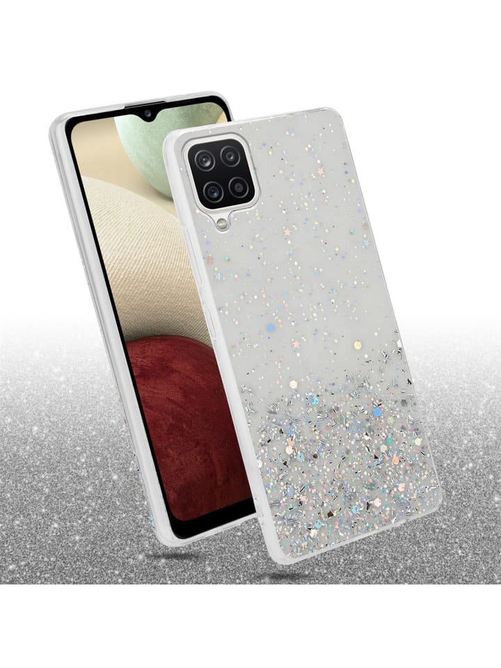 cadorabo Hülle für Samsung Galaxy A12 / M12 Glitter in Transparent mit Glitter günstig kaufen onesize