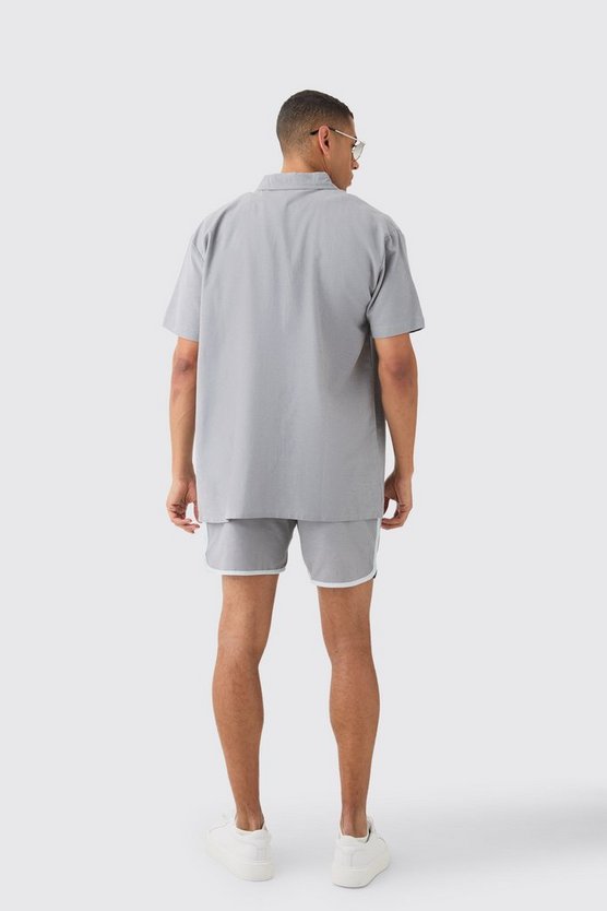 Oversize Leinen-Hemd