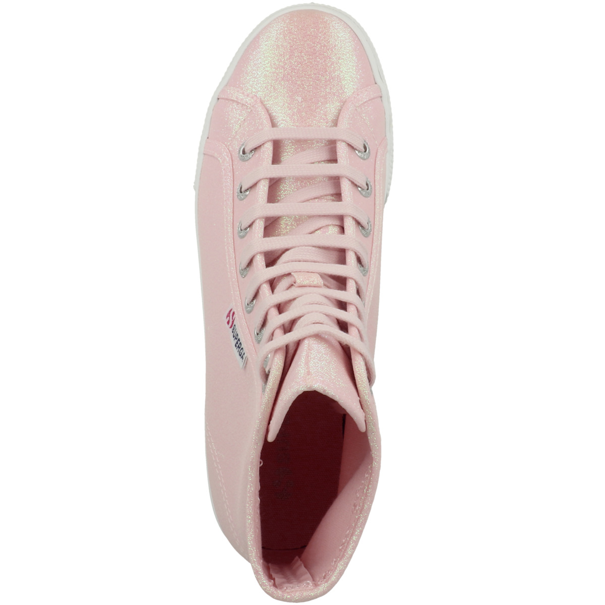 Superga 2708 Hi Top Lame Sneaker mid rosa