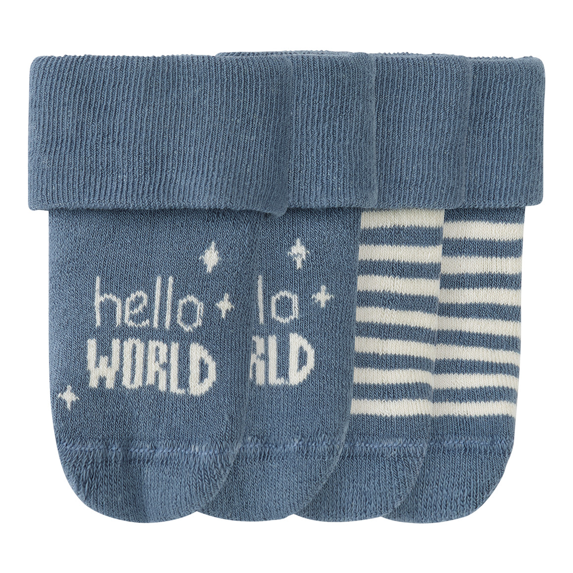 2 Paar Newborn Socken mit Umschlagbündchen