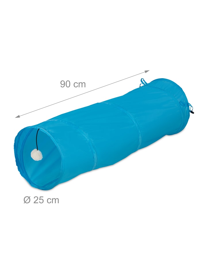 relaxdays Katzentunnel in Blau günstig kaufen onesize