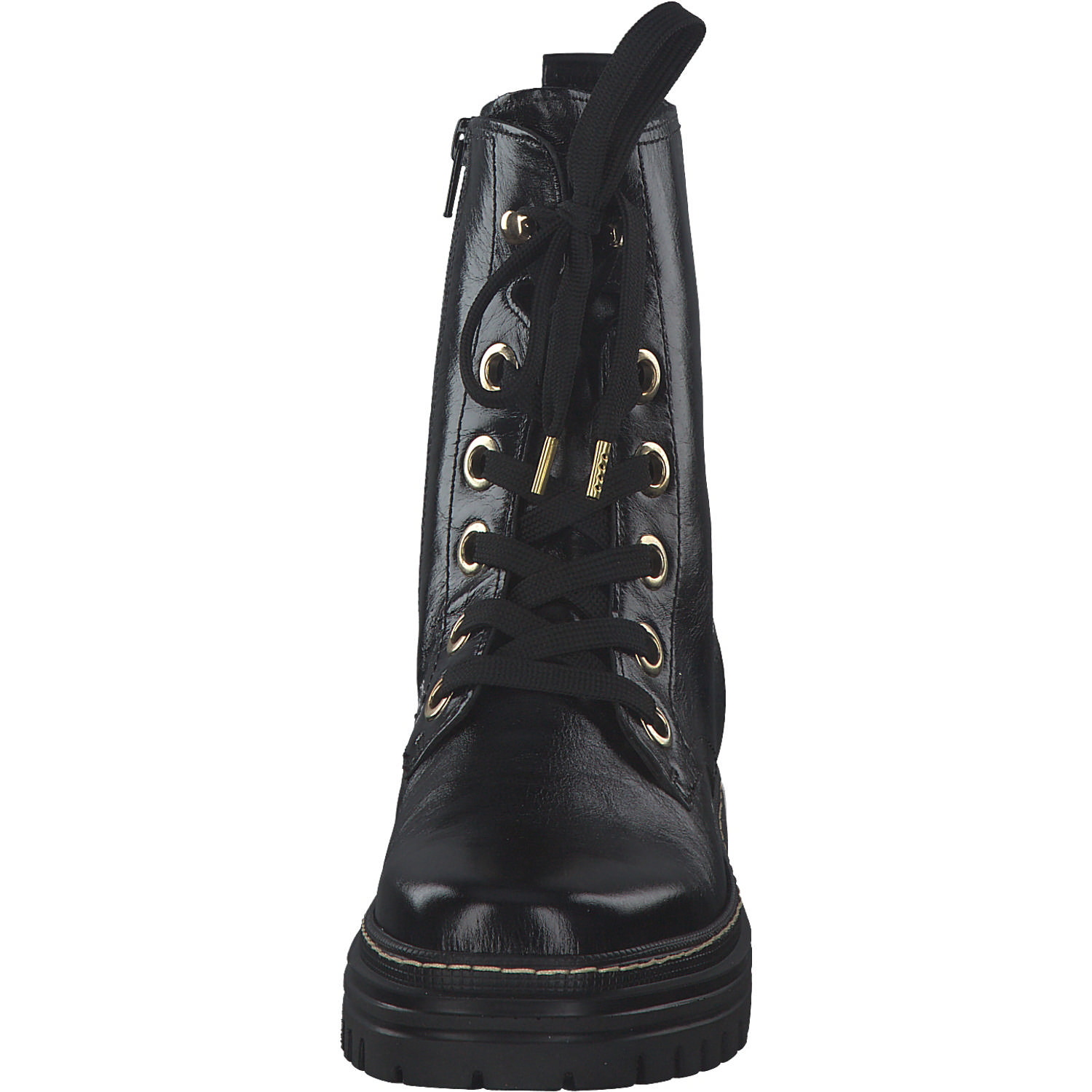 Gabor 71.721, Schnürstiefeletten, Damen, schwarz (gold)