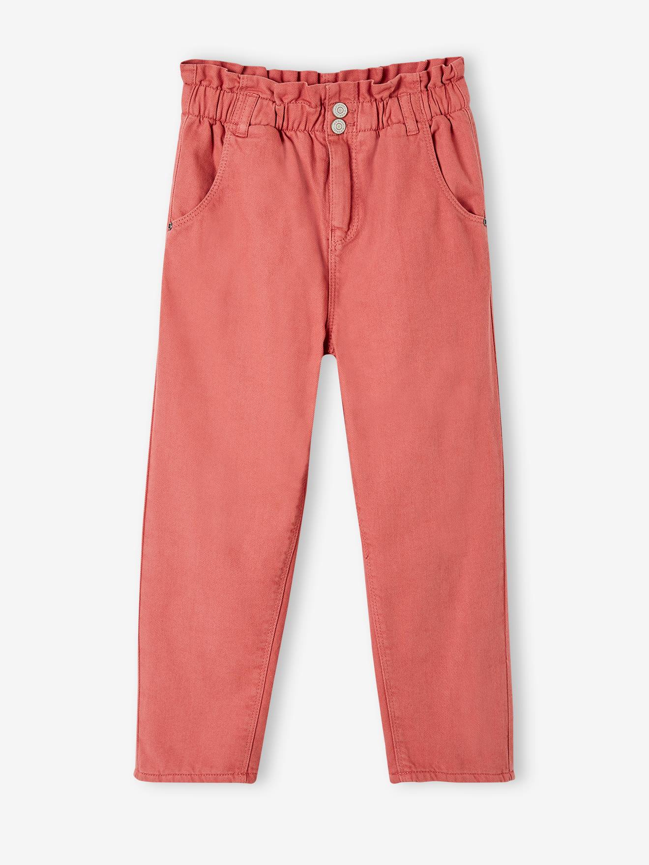 Vertbaudet Mädchen Thermohose mit Paperbag-Bund - nachtblau