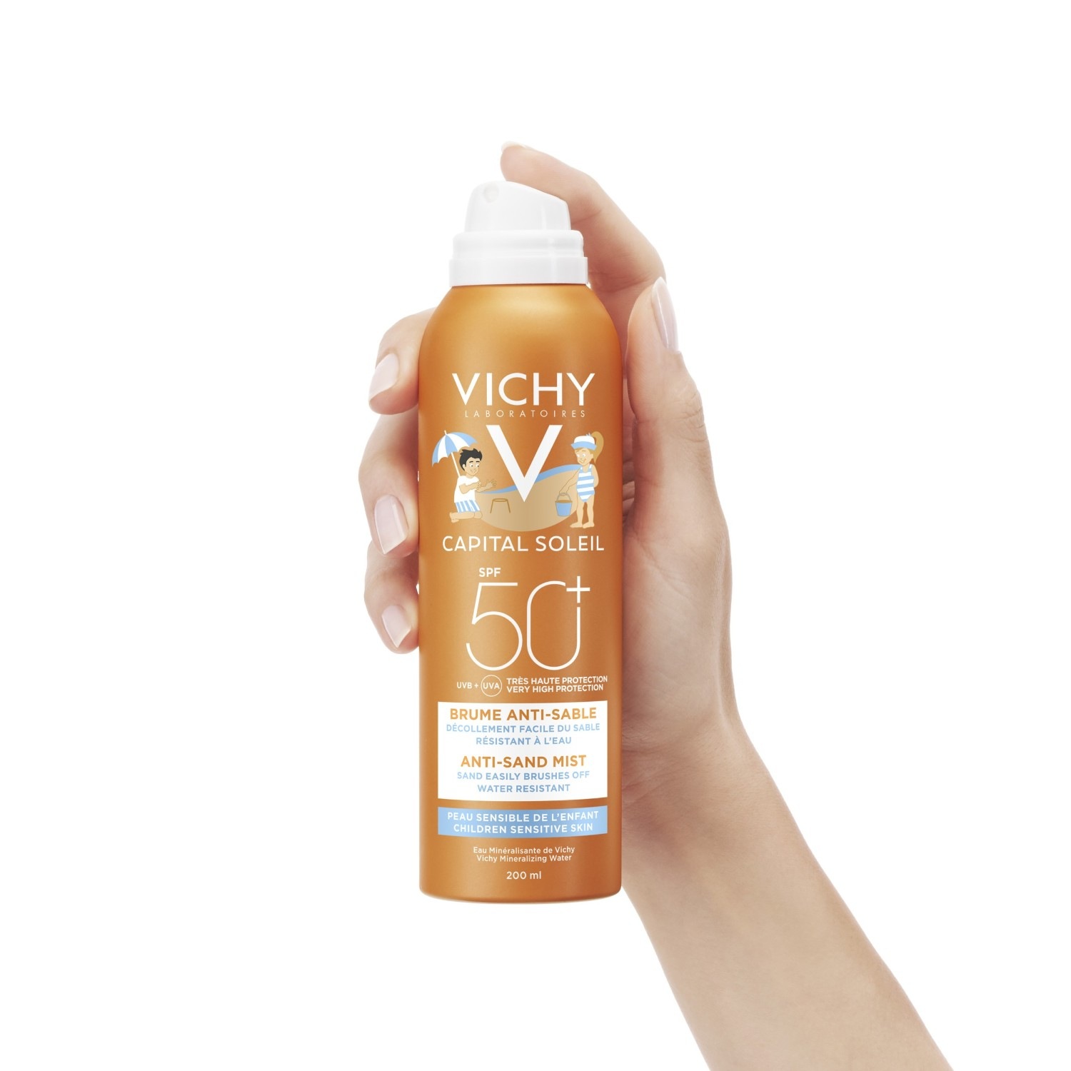 Spray anti-sable Vichy Idéal Soleil pour enfants SPF 50+
