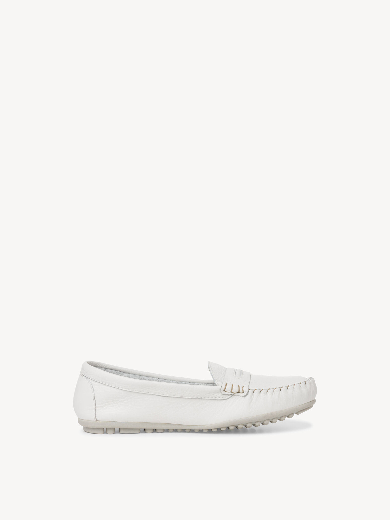Mocassin en cuir - blanc