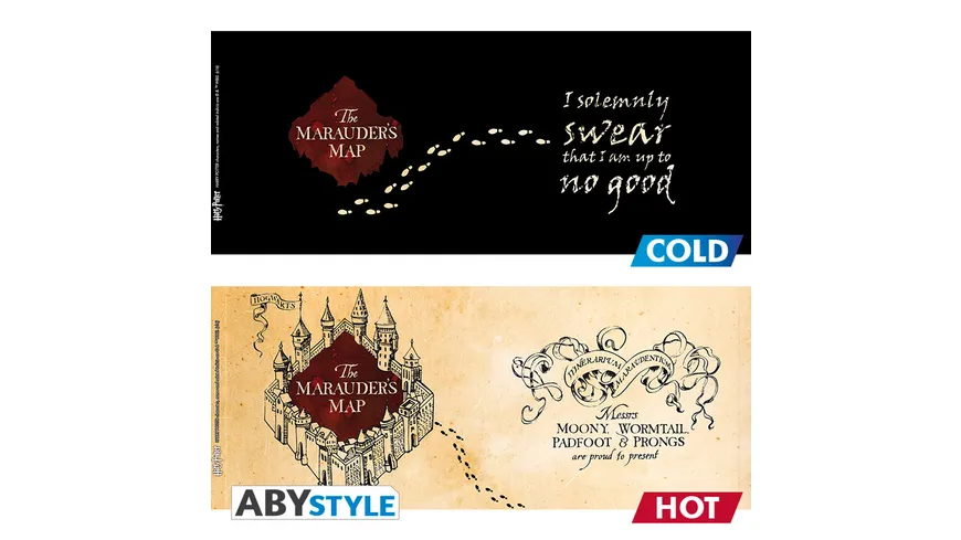 Harry Potter Marauder's Map Thermoeffekt Tasse