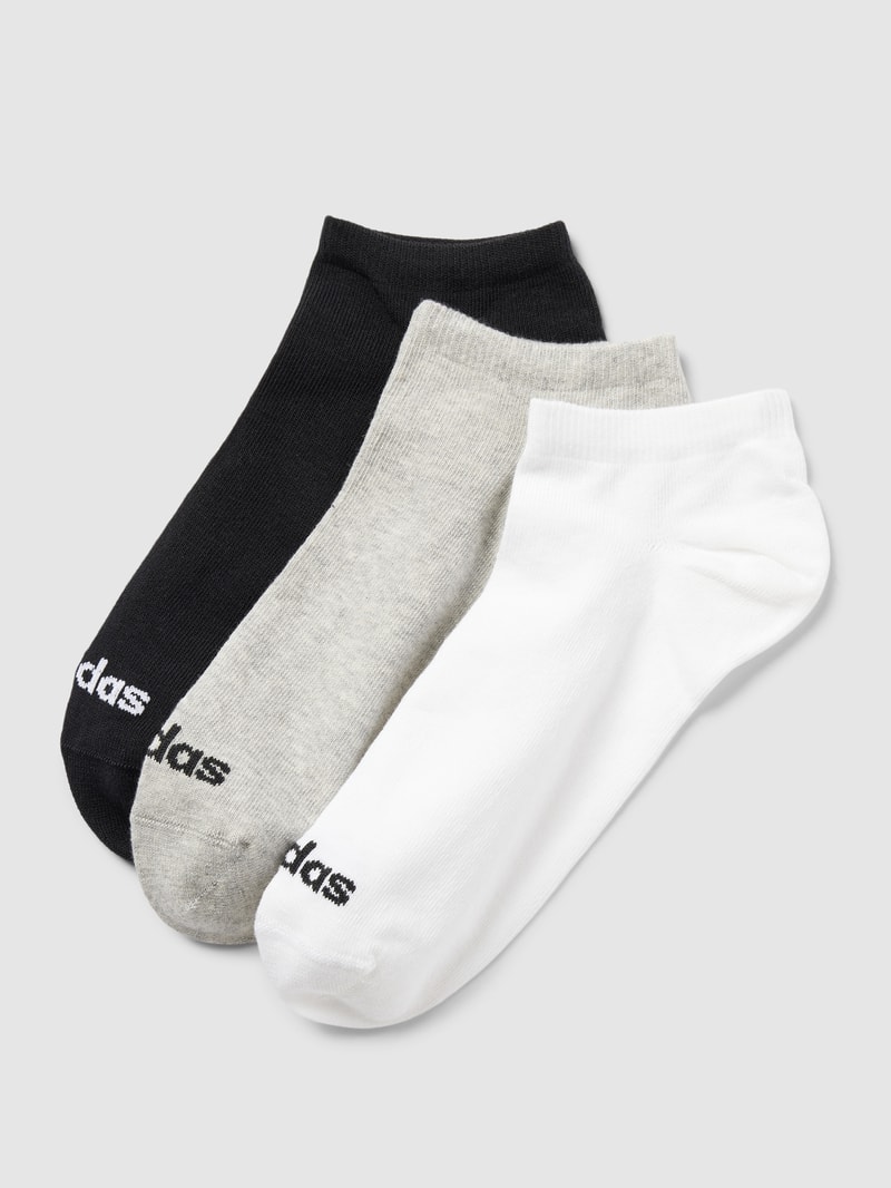 Socken mit Label-Print im 3er-Pack in mittelgrau