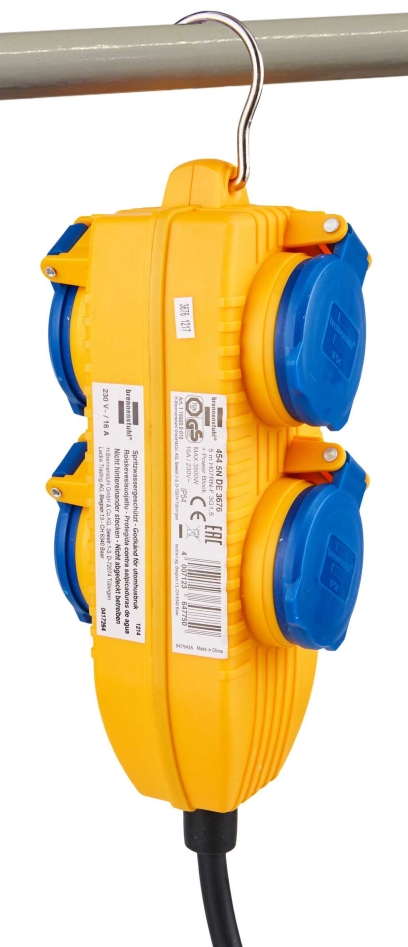 Brennenstuhl 1169200010 Gradbni kabel IP54 z vtičnico 5 m črne barve H07RN-F 3G1.5