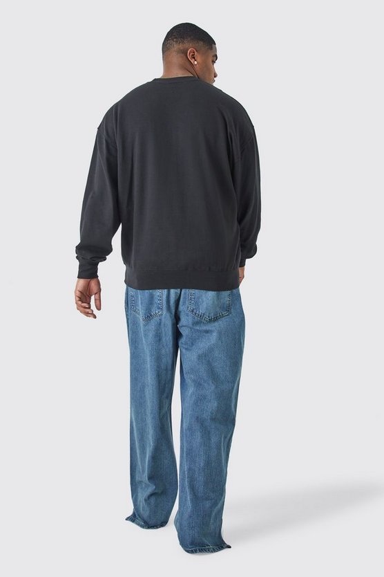 Plus Sweatshirt mit lizenziertem Guns N Roses Print