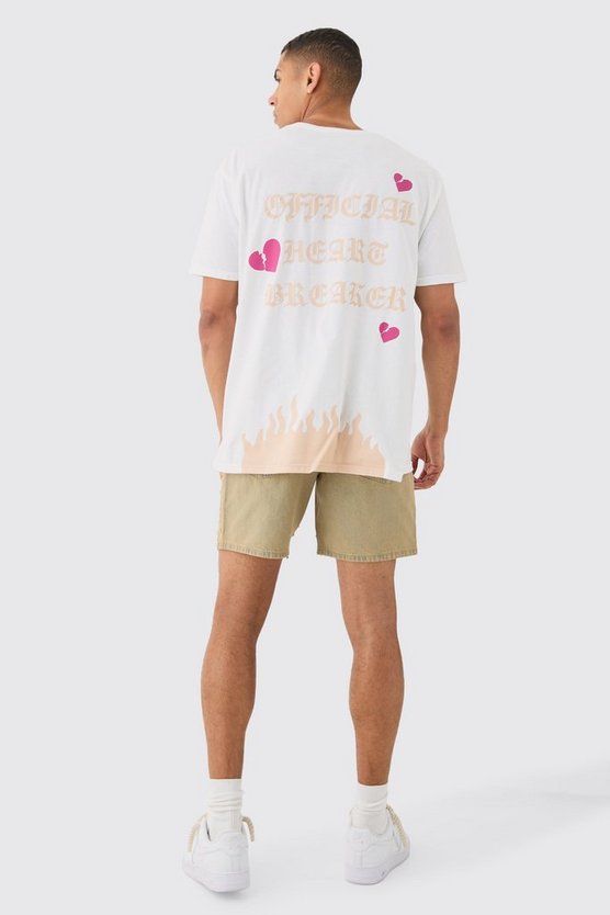 Oversize T-Shirt mit Heart Breaker Print