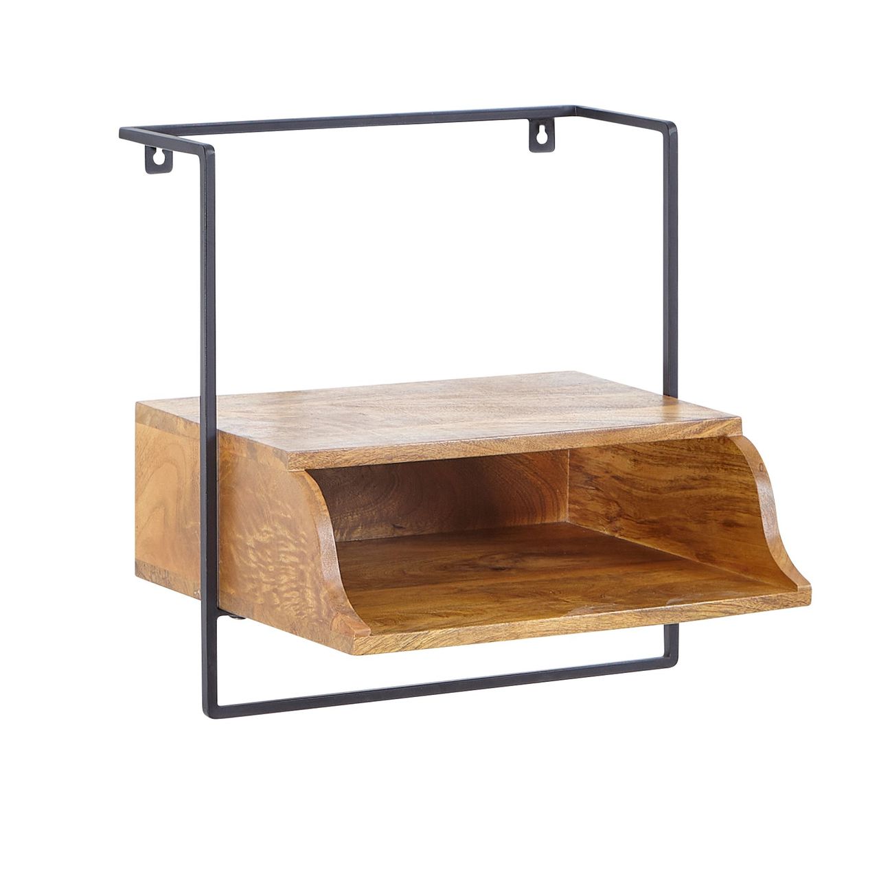 Skyport WOHNLING Nachttisch Massivholz 44x45x35 cm Nachtkonsole Hängend Boxspringbett