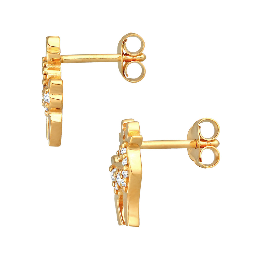 Elli Elli Boucles d'Oreilles Boucles d'oreilles dames Renne de Noël avec cristaux de z Boucles d'oreilles